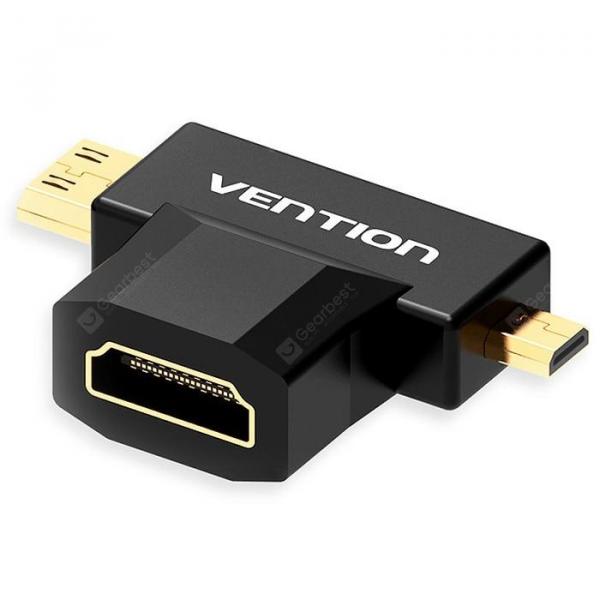 offertehitech-gearbest-Vention AGDB0 Mini HDMI + Micro HDMI to HDMI Female Adapter