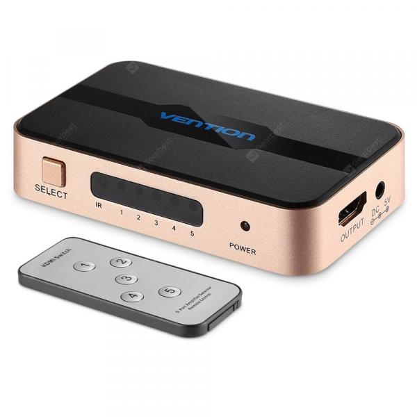 offertehitech-gearbest-Vention Portable 4K x 2K HDMI Switch 5-in-1 Splitter