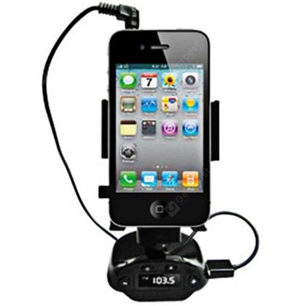 offertehitech-gearbest-Windshield Car Universal Holder for iPhone 4/ iPhone 4S with MP3 Function (Black)