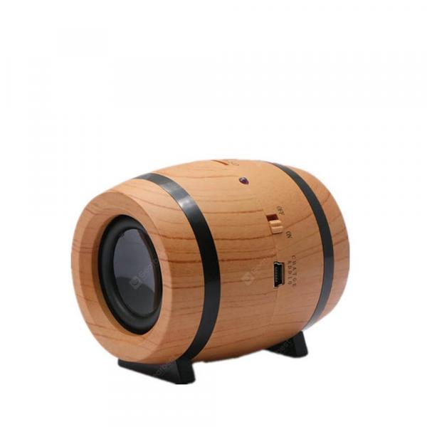 offertehitech-gearbest-Wooden Bluetooth Speaker Mini Portable Beer Bucket   MP3 Music Audio Player