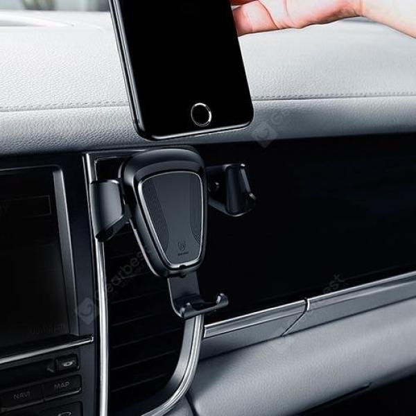 offertehitech-gearbest-Creative Car Phone Bracket Car Swing Air Outlet Navigation Frame Gravity Car Bracket  Gearbest