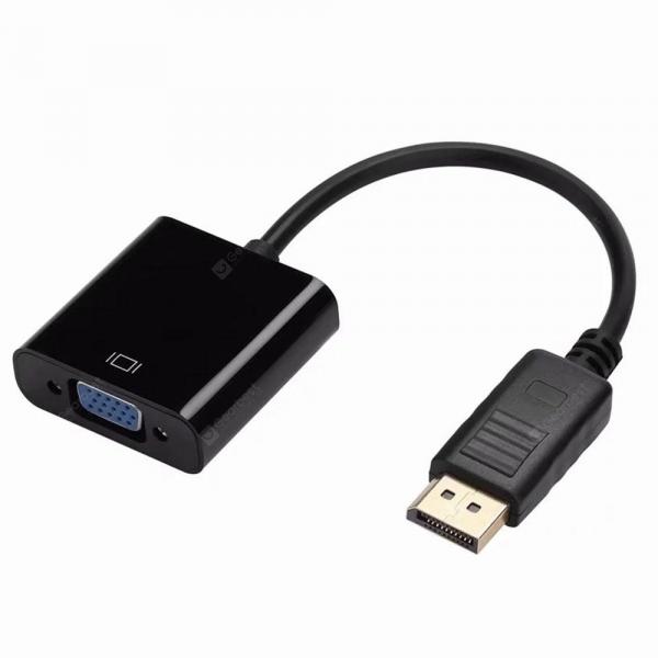 offertehitech-gearbest-High Performance 1080P DisplayPort Male To VGA Female Cable Converter Adapter  Gearbest