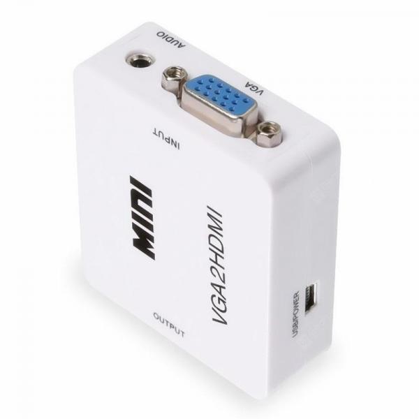 offertehitech-gearbest-1080P Full HD Mini VGA to HDMI Audio Video Converter Adapter  Gearbest