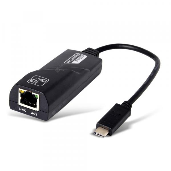 offertehitech-gearbest-CY UC - 064 USB Type-C to RJ45 Ethernet Adapter  Gearbest