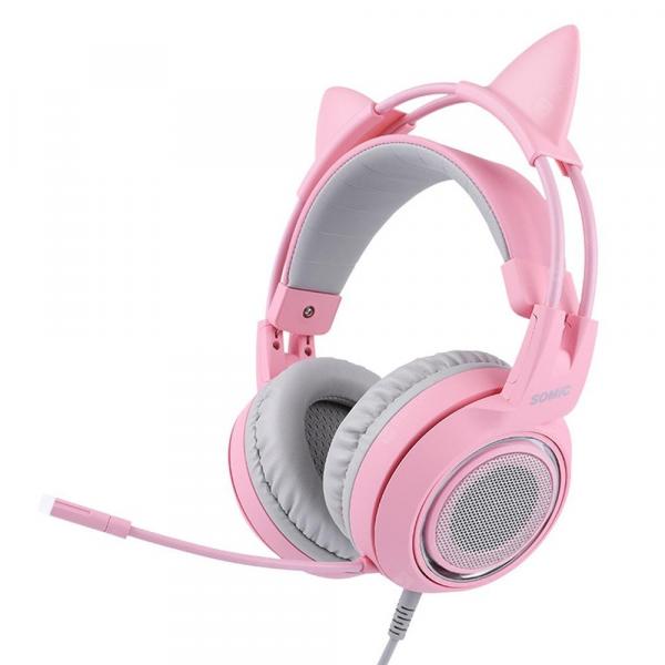 offertehitech-gearbest-Somic G951 pink Gaming Headset Detachable Headphones  Gearbest