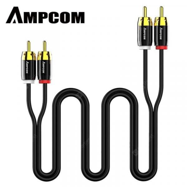 offertehitech-gearbest-AMPCOM 2 RCA to 2RCA Stereo Audio Cable RL Aux  Superior Cable  Gearbest