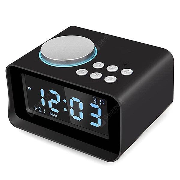 offertehitech-gearbest-Digital Radio Bluetooth Speaker with TF Card Slot / Thermometer / Snooze LCD Display Bedroom Clock  Gearbest