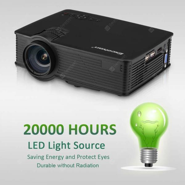 offertehitech-gearbest-Excelvan EHD09 mini LED projector 800x480 pixels 1200 lumens Home Cinema theater HDMI  Gearbest