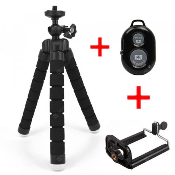 offertehitech-gearbest-Flexible Octopus Tripod Bracket Selfie Stand Mount + Bluetooth Remote Shutter  Gearbest