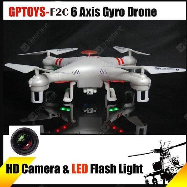 offertehitech-gearbest-GPTOYS F2C Aviax 3D Eversion Headless Mode 2.4GHz 4CH LCD RC Quadcopter with 2.0MP HD Camera  Gearbest