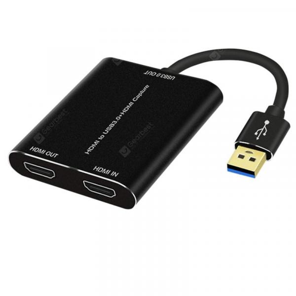 offertehitech-gearbest-HQB HDMI to USB 3.0 + HDMI Capture Hub 1080P  Gearbest