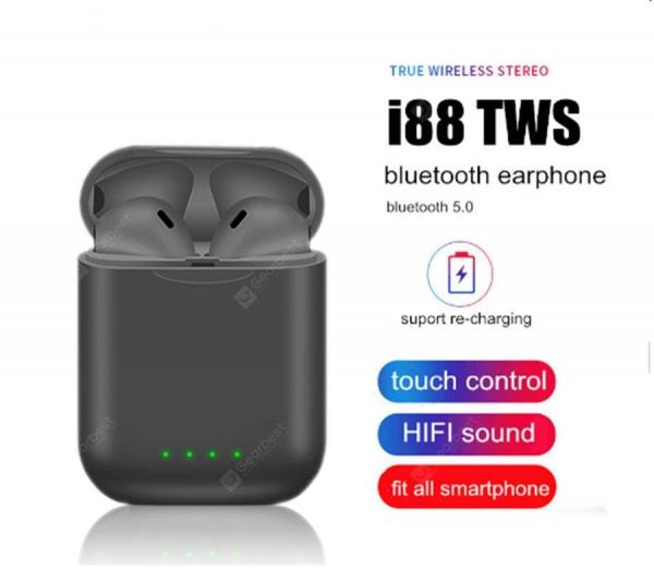 offertehitech-gearbest-I88 TWS Bluetooth 5.03D Surround Touch Stereo Wireless Sports Headphone for IOS and Samsung Huawei  Gearbest