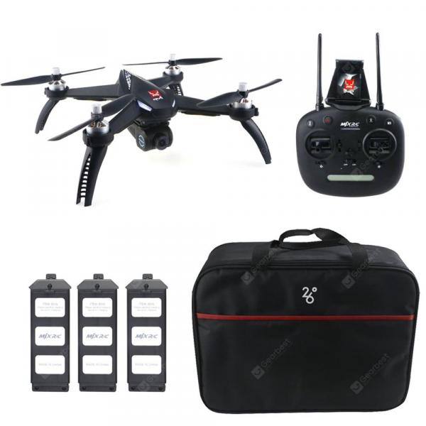 offertehitech-gearbest-MJX B5W GPS 1080P WiFi FPV RC Drone - RTF 3 Batteries + Bag Version  Gearbest