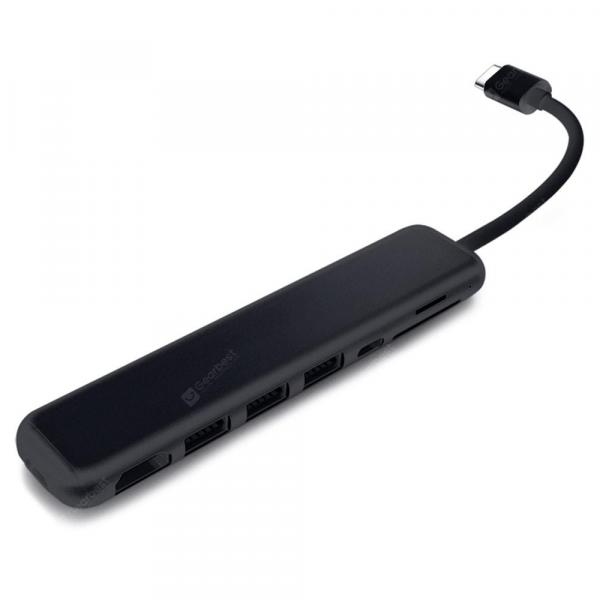 offertehitech-gearbest-YAOMAISI Q30 8 in 1 Type-C to 3 x USB 3.0 HDMI Type-C Converter  Gearbest