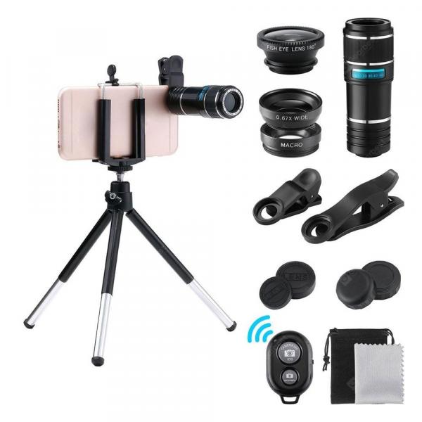 offertehitech-gearbest-12X Phone Telescope 10 in 1 The Lens Suit  Gearbest