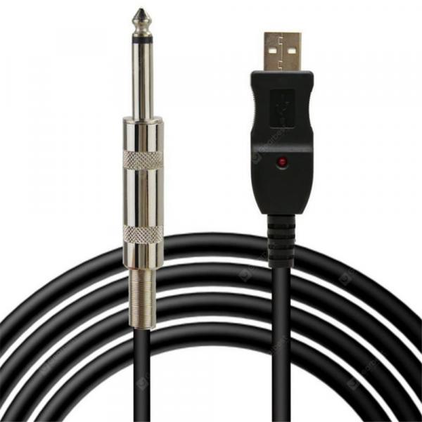 offertehitech-gearbest-3M USB Guitar Bass To USB Link Cable adapter PC Recording Guitar cable  Gearbest