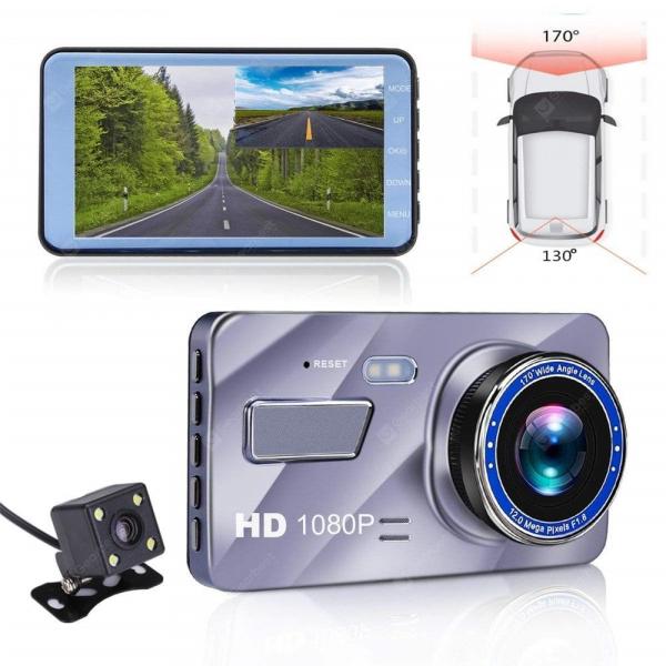 offertehitech-gearbest-4 inch Dual Lens Car Dash Cam Edge Camera 170 Degree Vehicle Driving Recorder Sensor Monitor  Gearbest