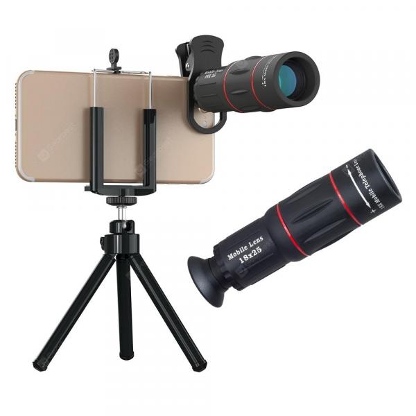 offertehitech-gearbest-APEXEL APL-T18ZJ Universal Clip 18X Telescope Zoom Mobile Phone Lens with Tripod for iPhone Android Smartphone  Gearbest