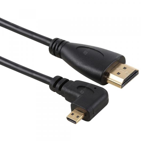 offertehitech-gearbest-CY Right Angled 90 Degree Micro HDMI to HDMI Male Adapter Cable  Gearbest
