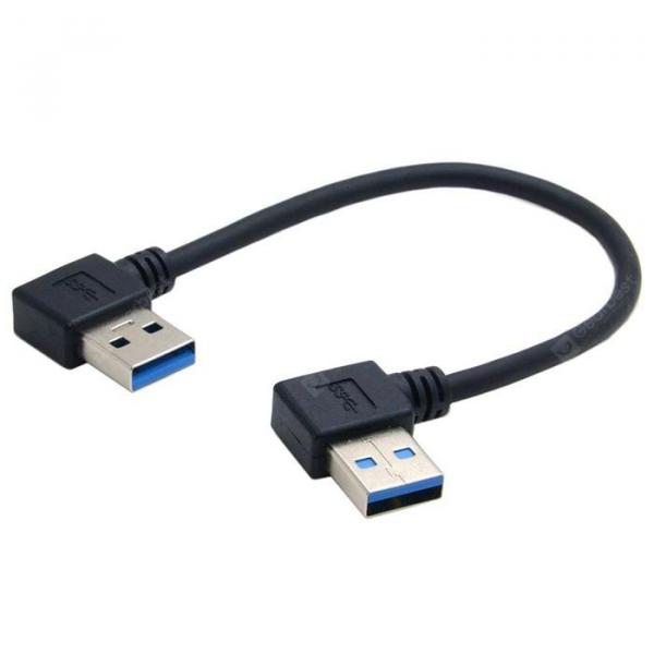 offertehitech-gearbest-CY_ U3 - 182 USB 3.0 Type A Male 90 Degrees Left Angled to USB 3.0 A Type Right Angled Extension Cable  Gearbest