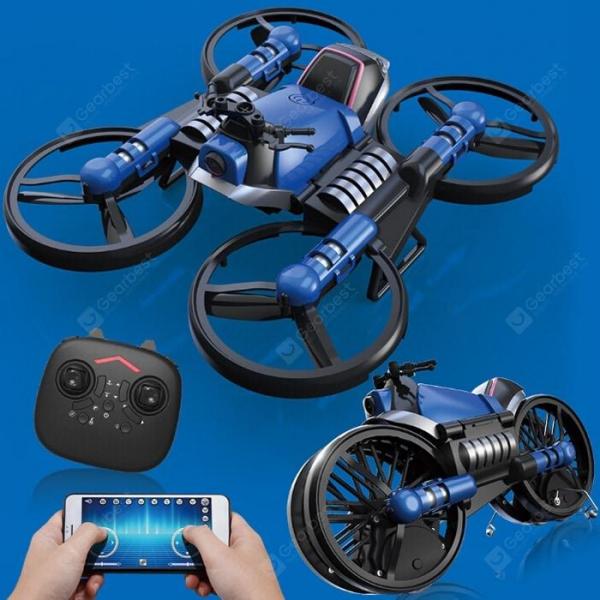 offertehitech-gearbest-HHD H6 Motorcycle Folding RC Drone 2-in-1 Deformation Toy  Gearbest