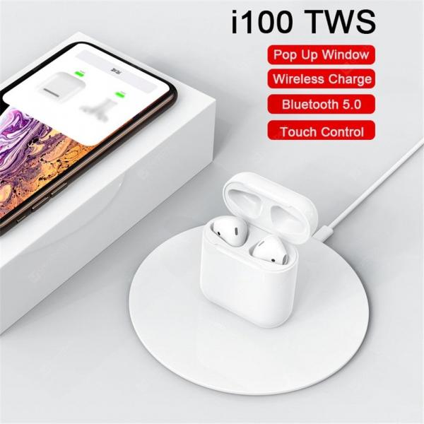 offertehitech-gearbest-I100 TWS Wireless Charging Pop-up Touch Bluetooth Headset Subwoofer Headset  Gearbest