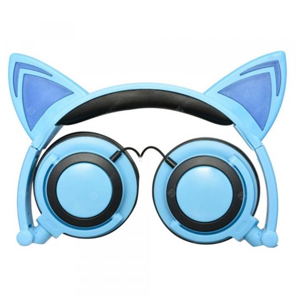 offertehitech-gearbest-Kids Girls Headphones Cat Ear LED Foldable Stereo Music Gaming Flashing Headsets  Gearbest