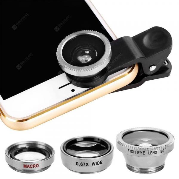 offertehitech-gearbest-Minismile 3-in-1 Fish Eye and Wide Angle and Macro Phone Camera Lens for iPhone / Samsung / Xiaomi / HUAWEI  Gearbest