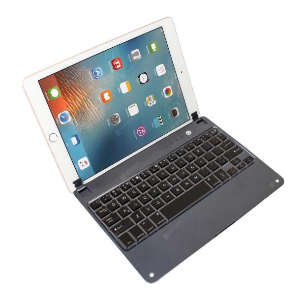 offertehitech-gearbest-Plug-in Hinge Card Slot Flip Bluetooth Keyboard Air Light Keyboard for iPad Air2 Pro9.7  Gearbest
