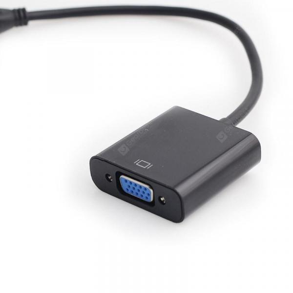 offertehitech-gearbest-Portable Micro HDMI to VGA Adapter - Black  Gearbest