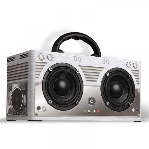 offertehitech-gearbest-Portable Wooden Speaker Bluetooth 4.2 Super Bass Soundbar AUX 3.5MM FM TF Wireless Speakers Mic  Gearbest