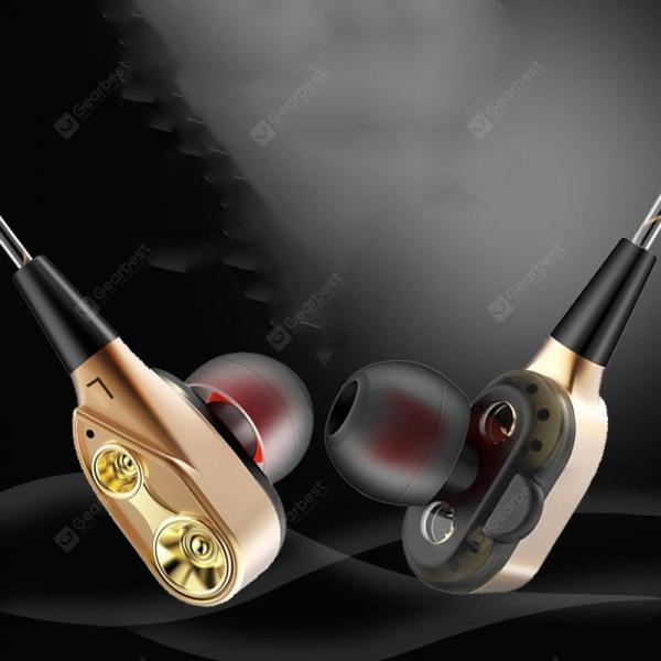 offertehitech-gearbest-Quad-core Double-acting In-ear Headphone Wire-controlled Subwoofer Universal Earphone  Gearbest
