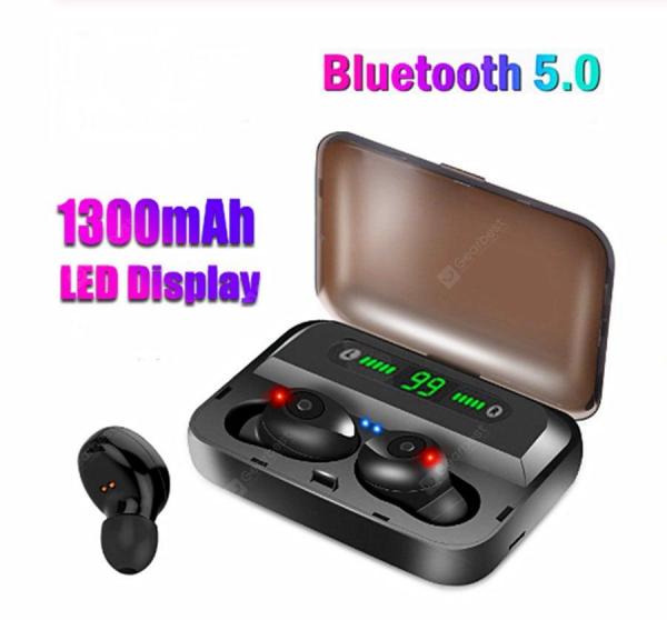 offertehitech-gearbest-Z-YeuY F9-5 Bluetooth Headset 5.0 Headset with battery display Emergency mobile power function  Gearbest