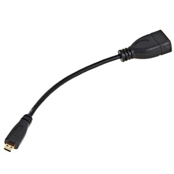 offertehitech-gearbest-24K Gold-Plated High Qulaity HDMI to Micro HDMI Female to Male Connection Cable 16cm - Black  Gearbest