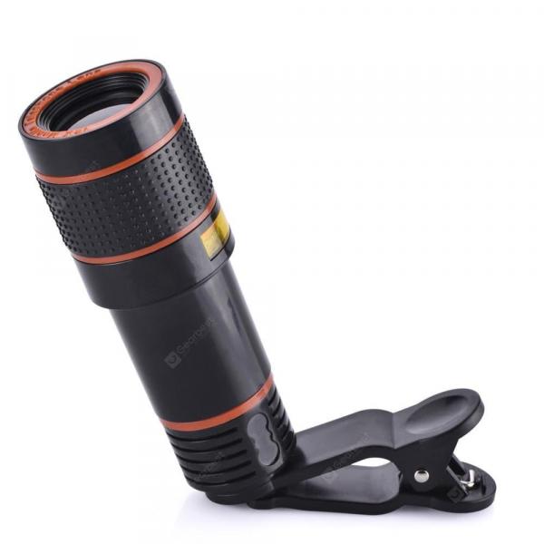 offertehitech-gearbest-HD 12x Optical Zoom Camera Telescope Lens With Clip For iPhone/For Phone Univers  Gearbest