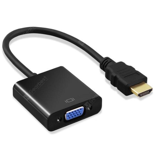 offertehitech-gearbest-HDMI to VGA Audio Adapter Cable 1080P Powered HDTV Cable  Gearbest