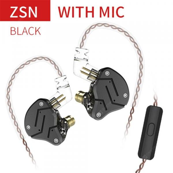 offertehitech-gearbest-KZ ZSN 1BA 1DD hybrid in-ear headphones DJ monitor running sports headphones  Gearbest