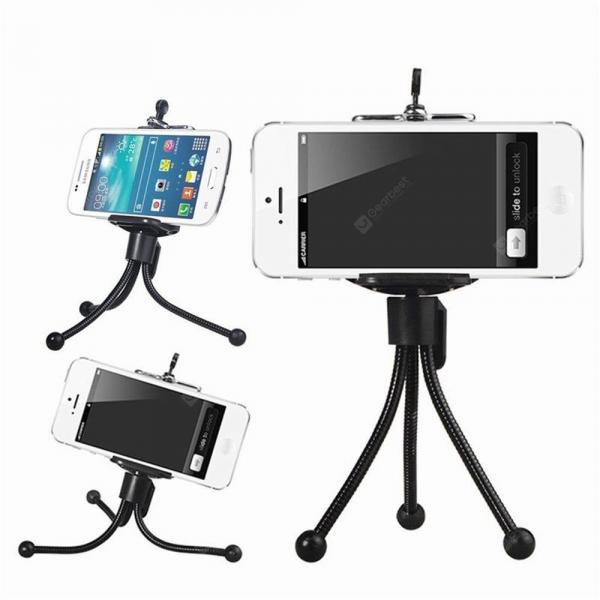 offertehitech-gearbest-Metal Mini Phone Desktop Tripod Stand Holder  Gearbest