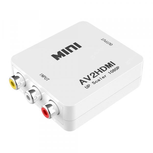offertehitech-gearbest-Mini AV to HDMI Video Converter Box AV2HDMI RCA AV HDMI CVBS to HDMI Adapter  Gearbest