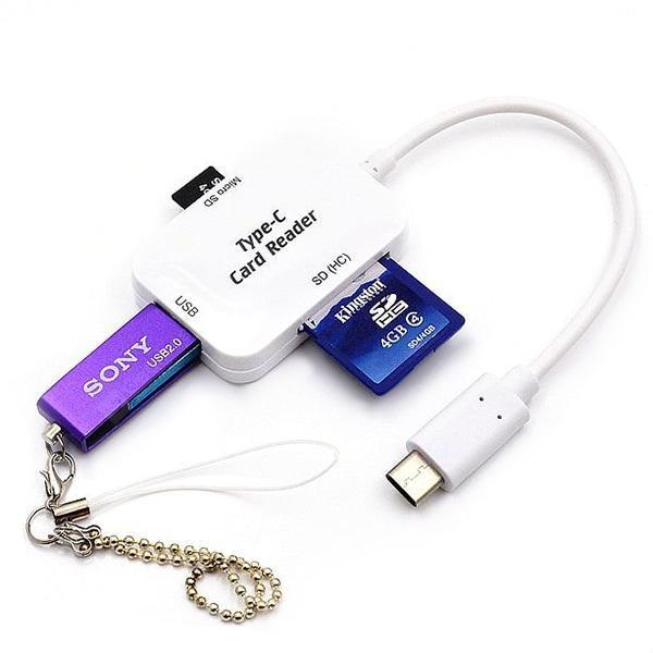 offertehitech-gearbest-USB3.1 Type-C to USB2.0 + Card Reader SD Card / Micro SD Card Adapter  Gearbest