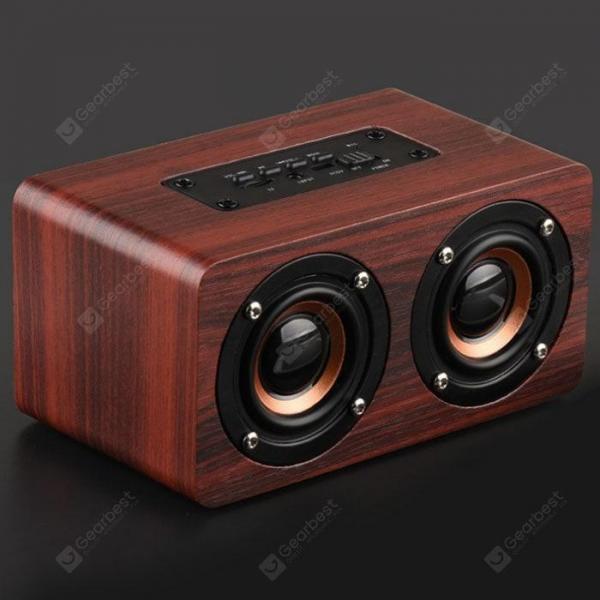 offertehitech-gearbest-W5 Multifunctional Wooden Home Bluetooth Portable Speaker  Gearbest