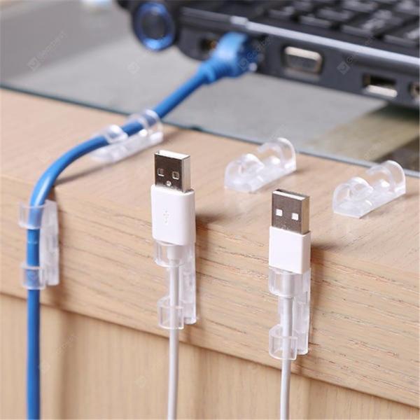 offertehitech-gearbest-Wire Cable Management Organizer Desktop Cord Clips Line USB Cable Winders 20PCS  Gearbest