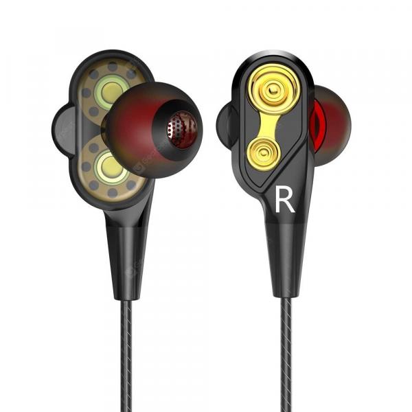 offertehitech-gearbest-Double Unit Drive Earphone Bass Subwoofer Earphone with Microphone Sport Earbuds  Gearbest