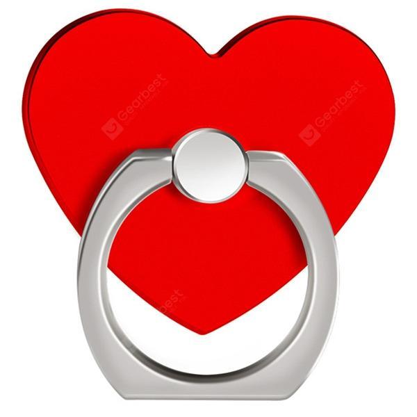 offertehitech-gearbest-360 Degree Rotating Heart Shape Cell Phone Finger Ring Holder Stand