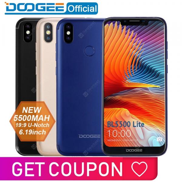 offertehitech-gearbest-DOOGEE BL5500 Lite U-Notch Smartphone 6.19 inch MTK6739 Quad Core 2GB RAM 16GB ROM