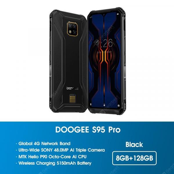 offertehitech-gearbest-DOOGEE S95 Pro Modular Rugged Mobile Phone 6.3inch Display 5150mAh Helio P90 Octa Core 8GB 128GB