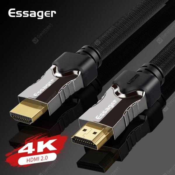 offertehitech-gearbest-Essager HDMI Cable HDMI to HDMI 2.0 Cable 4K60Hz 1080P Zinc Alloy For Projector PS4 HD TV Laptop