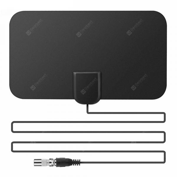 offertehitech-gearbest-HD Signal Amplifier Digital TV Antenna 50 Miles Range Flat Design 25DB High Gain