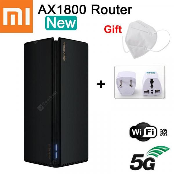 offertehitech-gearbest-Newest Xiaomi Router AX1800 Wifi6 Gigabit 2.4G 5GHz 5-Core Dual-Band router OFDMA High Gain 2 Antennas Wider Mi Router AX1800 with Mask Gift
